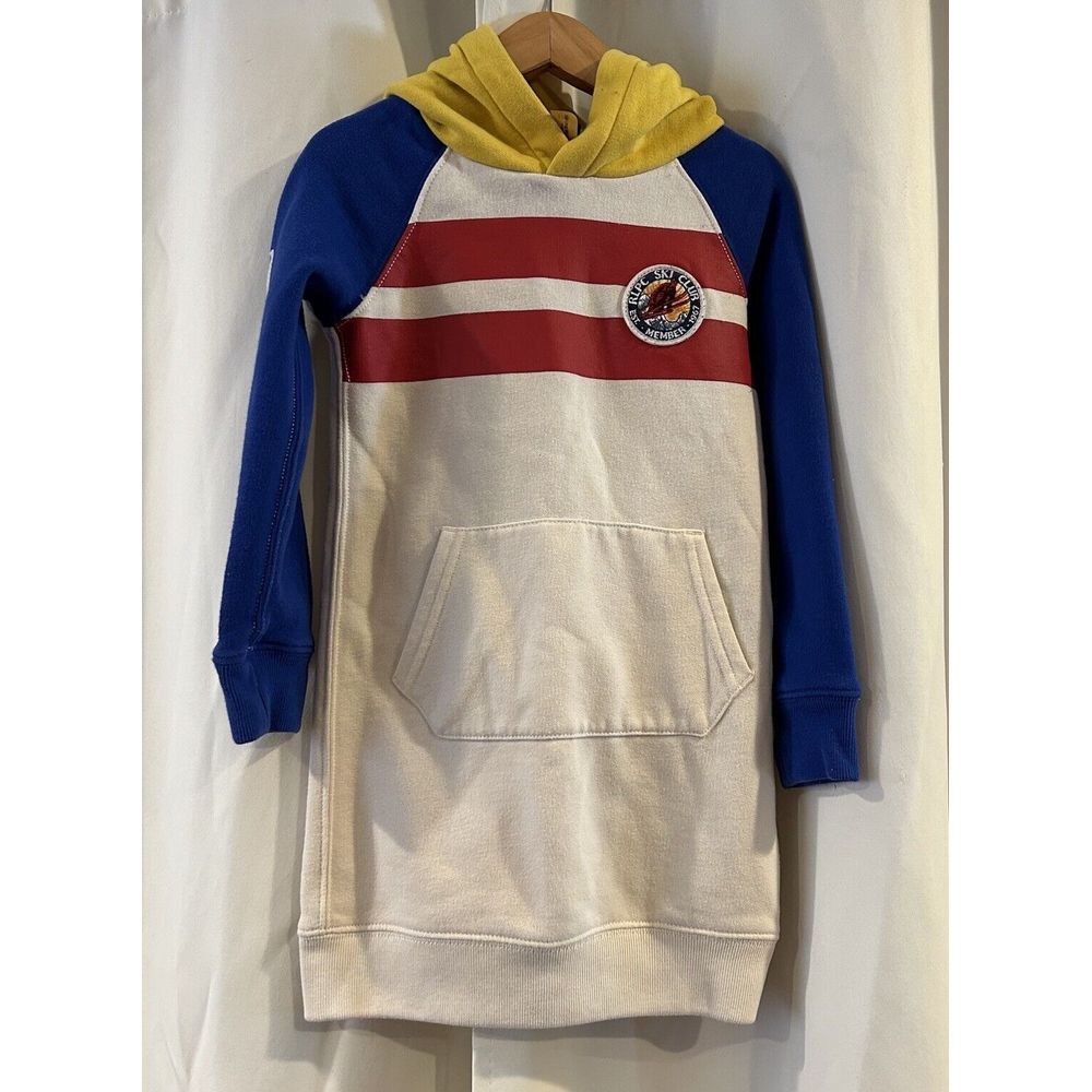 Polo Ralph Lauren Girls Raglan-Sleeve Ski-Patch Fleece Hoodie Dress Size 4/4T